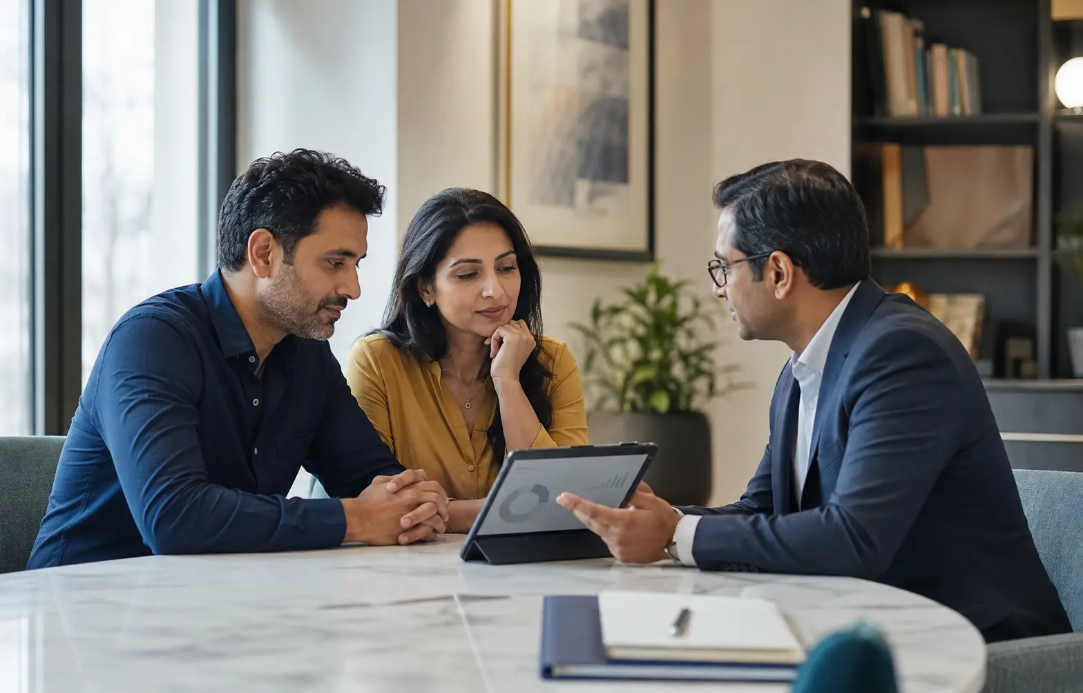 Family connecting mutual fund investing with financial goals